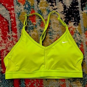Neon Nike sports bra